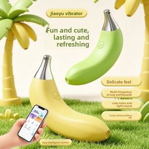 Vibrateur sans fil en forme de banane, dispositif de masturbation, vibromasseur en silicone, vibromasseur pour femmes lesbiennes - Product Image 2