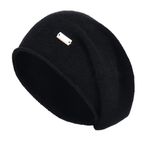 Unisex Solid-Color Knit <b>Wool</b> Cuff <b>Beanie</b> 100% <b>Wool</b> Warm Winter Casual Hat for Adults One Size Fits Most Light And Packable - Product Image 2