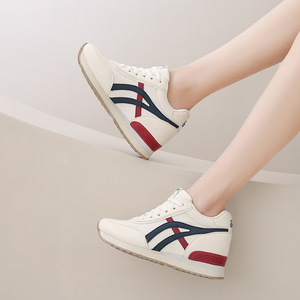 Zapatillas Deportivas Blancas para Mujer con Plataforma, Parte Superior Sintética, Forro de Algodón, Suela de Goma, Entresuela de EVA, para Todas las Temporadas - Product Image 2