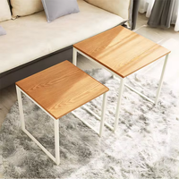 Table basse en bois MDF de forme carrée simple pour salon moderne KC-T0673