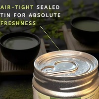 Boîte de conserve en poudre Matcha de couleur personnalisée, emballage de boîte de supplément nutritionnel à bouchon vissé en fer blanc