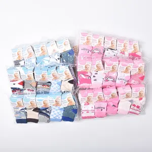 Factory price autumn winter Unisex non slip cotton Comfortable 5 pair cartoon lovely happiness cute baby socks