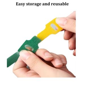 Attaches-câbles autocollants sur mesure résistants à la chaleur en nylon robuste 0,47*4,72 pouces avec fermeture auto-agrippante écologiques - Product Image 2
