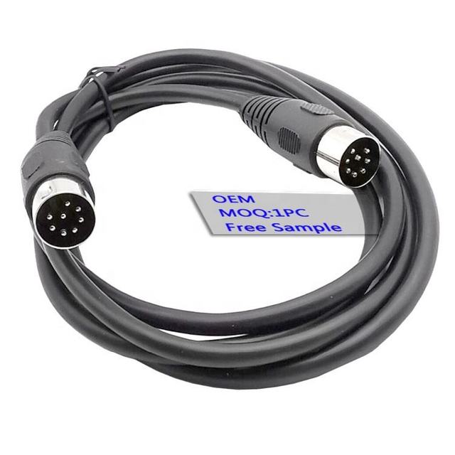 Keyboard Mini Din Male 2 5 6 8 9 10 Pin 4p 5pin 6pin 8pin Plug Connector to Usb 6 Rca Midi Power Extension Mini Din Cable