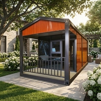 Maison conteneur SKYLINE 20 pieds en kit, Tiny House, Maisons préfabriquées à vendre, Bureau modulaire sur toit, Logement à bas prix