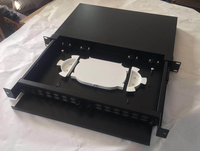 Kotak distribusi serat Terminal Ftth 1U dudukan rak 24 48 96 Port ODF Panel Patch serat