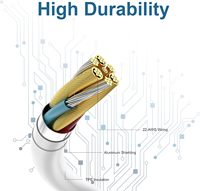 Câble de chargeur USB C 6ft 60W PD C câble de charge rapide câble de type C pour le chargement de téléphone portable également Samsung