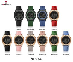 นาฬิกา <span class=keywords><strong>Naviforce</strong></span> รุ่น NF5054 ขายดี นาฬิกาข้อมือดิจิตอลแฟชั่นสำหรับผู้หญิง สายซิลิโคนแท้ กันน้ำ ฟังก์ชั่นหลากหลาย นาฬิกาลำลอง ECO จากบริษัท - Product Image 6