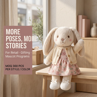 Peluche articulée avec squelette interne, personnages d'animaux personnalisés pour présentation de mascotte et cadeaux