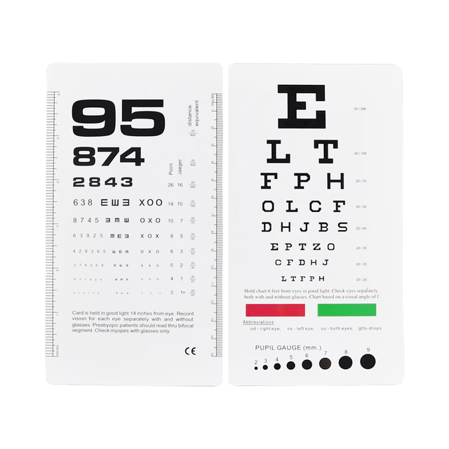 Hot Sale Optical Instrument Vision Card Near Vision Test Chart C001