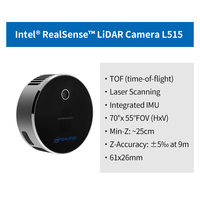 Caméra Intel RealSense LiDAR L515, caméra de profondeur RealSense, argent, 9 M, 0,25 M, 1920 x 1080 pixels