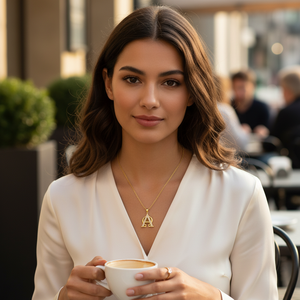 Femmes De Mode Zircon Pierre Lettre Conception En Gros La Main 925 Argent Sterling Élégant Collier - Product Image 3