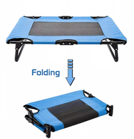 Lit carré pour chien sur mesure, respirant, en maille, rafraîchissant, écologique, durable, imperméable, surélevé, amovible et lavable