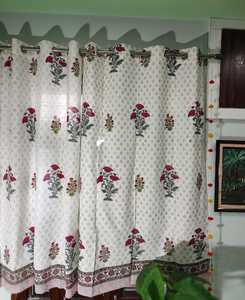 Rideaux en coton imprimés à la main de qualité supérieure, style bohème, ignifuges et isolants pour salon et hôtel - Product Image 1