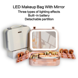 Túi đựng mỹ phẩm có đèn <span class=keywords><strong>LED</strong></span> cầm tay dành cho nữ & Hộp đựng đồ trang điểm có ngăn đựng đồ du lịch & hộp đựng đồ chống thấm nước - Product Image 5