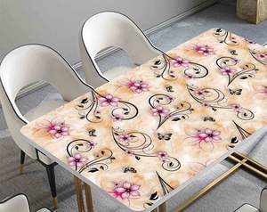 Nappe PVC de style européen de Provence égyptienne impression aquarelle couleur unie texturée motif de petite fleur de vigne pour la maison - Product Image 6