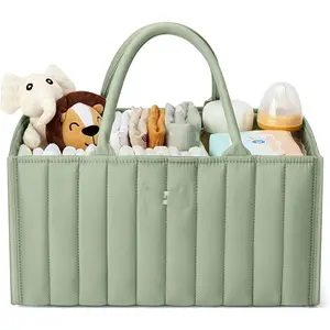 حقيبة أمهات متعددة الجيوب محمولة لحفاضات الأطفال حقيبة أمهات لتنظيم حفاضات الأطفال قابلة للغسل حقيبة لتنظيم تبديل الطاولات