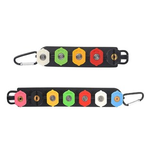 Buse haute pression Xi Yi 7 couleurs en forme d'éventail pour lavage de voiture, dégraissage, connecteur en acier inoxydable - Product Image 1