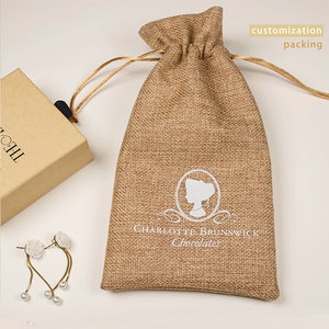 Nouvelle conception, sacs en jute et lin écologiques pour emballer des bonbons, des cadeaux, des bijoux, des sacs à cordon pour les voyages - Product Image 2