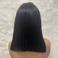 Peluca de Cabello Humano con Frente de Encaje en Forma de M Personalizada, Cabello Humano Virgen SDD, Peluca sin Pegamento con Frente de Encaje 13x4