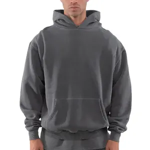 Katoenen Dikke Dikke Franse Badstof Trui Hoodie Custom Drop Shoulder Fleece Oversized Hoodie