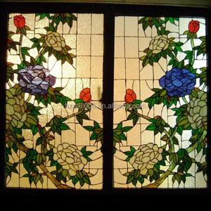 Bloc de vitrail Tiffany personnalisé pour églises et bâtiments |   Inserts de fenêtre de style européen à structure solide - Product Image 4