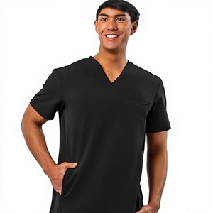 Uniforme Médico Elástico de Punto Suave al Tacto para Hombres, Uniformes de Enfermería para Hospital y Salón (Poliéster 94% + Spandex 6%) - Product Image 1