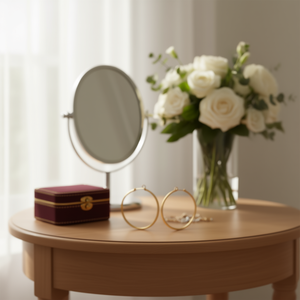 Pendientes de aro dorados de aleación de zinc chapados en oro, estilo clásico, joyería de moda unisex - Product Image 2