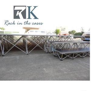 Plateforme de scène portable antidérapante en aluminium pour événements musicaux, facile à installer, utilisable en intérieur et en extérieur - Product Image 4