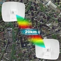 Pont sans fil Gigabit PTP longue portée 20 km 5,8 GHz, vitesse Ethernet 1000 Mbps, antenne étanche, point à point
