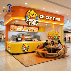 Modern Fast <strong>Food</strong> Kiosk Design Custom Branded <strong>Food</strong> Kiosk Burger <strong>Restaurant</strong> Decor Commercial <strong>Restaurant</strong> Furniture - Product Image 3