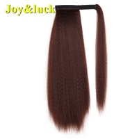 Queue de cheval africaine à enroulement de 22 pouces, extension de cheveux synthétiques longs et droits avec peigne, queue de cheval douce et moelleuse, vente en gros