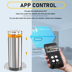 Borne <span class=keywords><strong>de</strong></span> <span class=keywords><strong>sécurité</strong></span> hydraulique automatique en acier inoxydable 304 avec télécommande pour le contrôle du trafic et le stationnement - Product Image 4