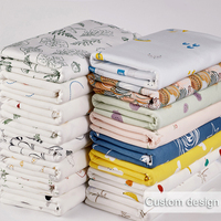 Tissu jersey double face 100% coton biologique imprimé pour chemises, costumes, filles et garçons