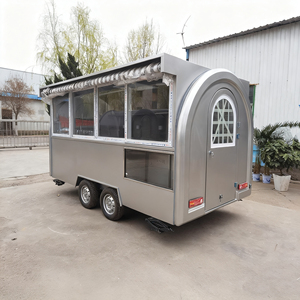 Commercial Lemonade Shop Street Coffee Mini Cart Fully Equipped Round Truck Mobile <b>Kitchen</b> Food Trailers - Product Image 2