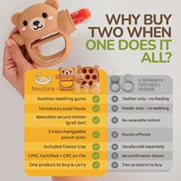 Ensemble d'alimentation pour bébé en silicone, sucette à alimentation lente avec plateau de congélation pour 7-36 mois