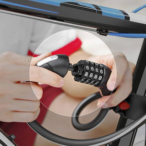 กุญแจล็อคจักรยานแบบผสมผสานที่ปลอดภัย 120 ซม. สายล็อคกันขโมยโลหะผสมสังกะสีสำหรับจักรยานพับได้บนถนนภูเขา - Product Image 1