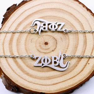 สร้อยคอโซ่โซ่รูปนกพิราบ Zeta phi Beta, สร้อยคอสแตนเลส1920ดีไซน์แบบมินิมอล - Product Image 5