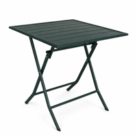 Ensemble table et chaises pliantes en métal pour extérieur, résistant à l'eau et au soleil, portable pour patios, jardins, cafés, pliable compact