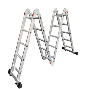 Escalera de Aluminio Multiusos Plegable de 4x4 Peldaños de Alta Resistencia - Product Image 4