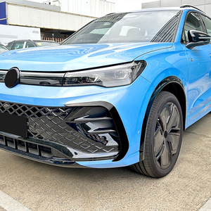 Volkswagen Tiguan MK3 R-Line Front Bumper Air Intake Grille Cover Piano Black Carbon Fiber Texture ABS Decal 53x31x8cm - Product Image 2