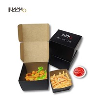 Boîtes à poulet frit écologiques jetables, pliables en papier kraft, barquettes pour restauration rapide, boîtes à frites, recyclables, taille personnalisable