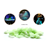 Briques de pavage luminescentes en résine phosphorescente de 3 à 5 mm pour l'aménagement paysager extérieur, l'aquarium, la pierre fluorescente pour l'extérieur
