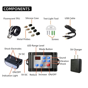 Sistema de valla electrónica para perro mascota con antena doble impermeable recargable para entrenamiento de perros Collar de entrenamiento de perros con valla inalámbrica 2 en 1 - Product Image 5