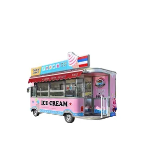 移动快餐售卖车街电动餐车不锈钢冰淇淋餐车待售