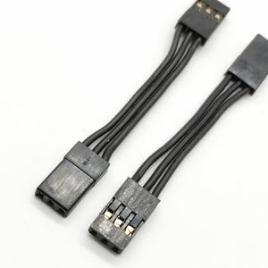 Elektronik uygulamalar için <span class=keywords><strong>2</strong></span>.54mm aralık 3pin JR Servo konektörü siyah esnek düz şerit silikon tel kablo montajı - Product Image 2