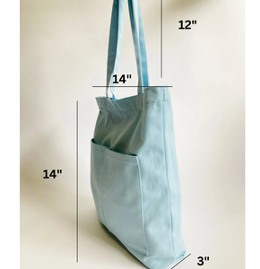 Bolsa de compras especial de lona ecológica con bolsillo, impresa a color, de algodón, con logotipo personalizado. - Product Image 5