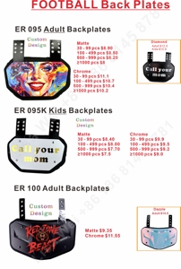 Protectores de Espalda para Fútbol Americano Personalizados para Jóvenes y Adultos, Almohadillas Protectoras de Espalda Baja de Alta Resistencia a Impactos, con Solapas Negras - Product Image 6