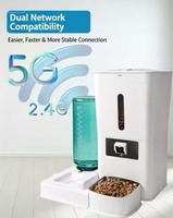 Nouvelle mangeoire automatique pour animaux de compagnie 5G, programmable, avec contrôle à distance par application, machine d'alimentation intelligente pour chien et chat