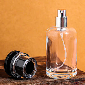 Flacon <span class=keywords><strong>de</strong></span> parfum en <span class=keywords><strong>verre</strong></span> cylindrique rechargeable, vaporisateur <span class=keywords><strong>de</strong></span> luxe, emballage cosmétique vide, 50 ml - Product Image 2